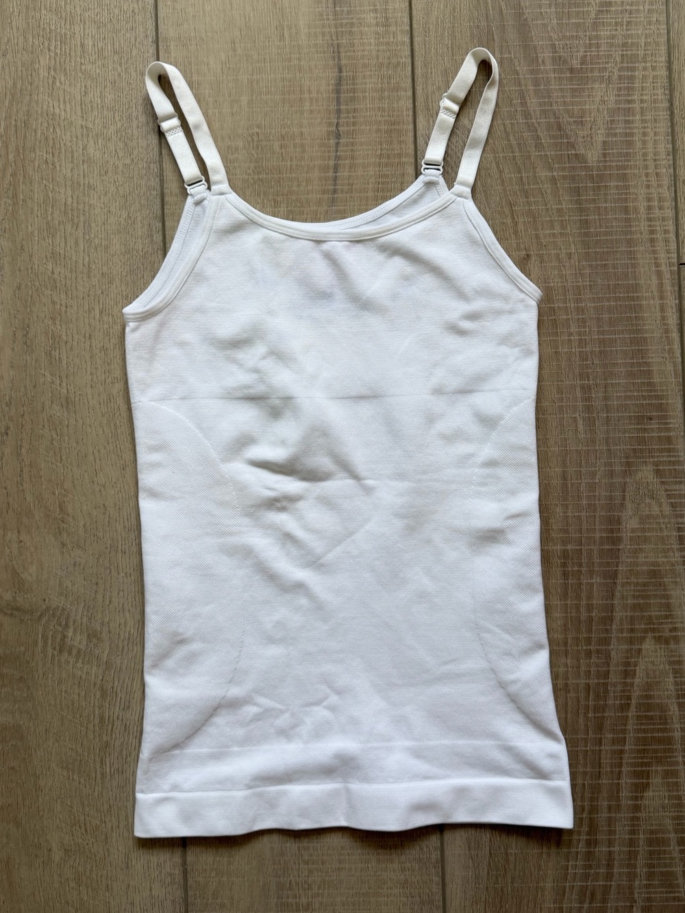 Shapermint White Seamless Adjustable-Strap Camisole Shapewear
